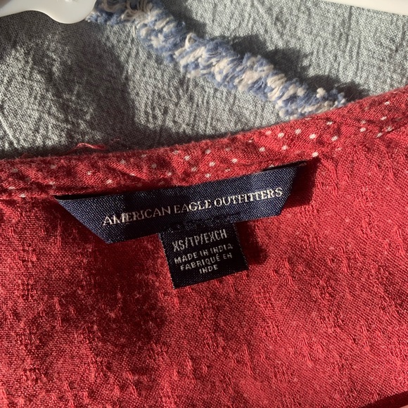 AE red and white tie top - Picture 3 of 3